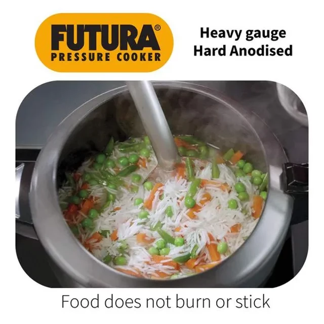 Hawkins Futura Hard Anodised Aluminium Pressure Cooker - Induction Base Black, FP40, 4 l-4.webp